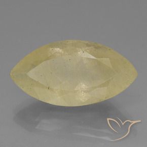 Quartzo Rutilo Amarelo Dijon muito claro Natural 17.15ct, Marquesa, Transparente