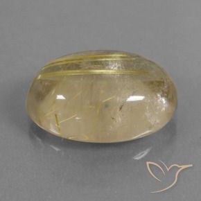 Quartzo Rutilo Amarelo Terroso Natural 8.09ct, oval, Transparente