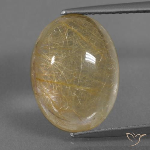 8.11ct Natural Castanho Dourado Muito Claro Quartzo Rutilo, oval, Transparente