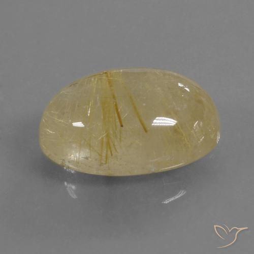 Quartzo Rutilo Castanho Dourado Muito Claro Natural 8.69ct, oval, Transparente