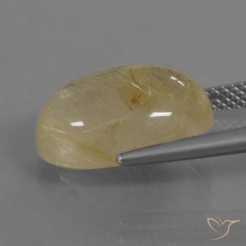 Quartzo Rutilo Castanho Dourado Muito Claro Natural 8.69ct, oval, Transparente