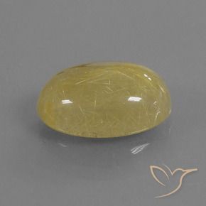 Quartzo Rutilo ouro amarelado Natural 7.56ct, oval, Translúcido