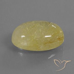Quartzo Rutilo amarelo quente Natural 8.12ct, oval, Translúcido