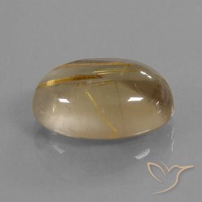 Quartzo Rutilo Castanho Dourado Muito Claro Natural 7.85ct, oval, Transparente