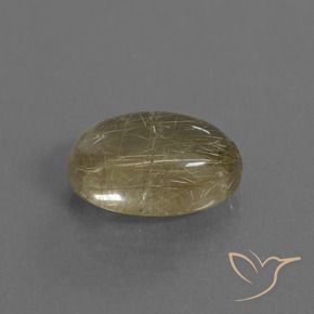 Quartzo Rutilo Castanho Dourado Muito Claro Natural 5.19ct, oval, Transparente