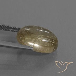 Quartzo Rutilo Castanho Dourado Muito Claro Natural 5.19ct, oval, Transparente
