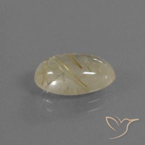Quartzo Rutilo Luz amarela Natural 3.20ct, oval, Transparente