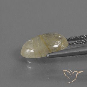 Quartzo Rutilo Luz amarela Natural 3.20ct, oval, Transparente