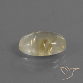 Quartzo Rutilo Luz amarela Natural 3.68ct, oval, Transparente