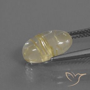 Quartzo Rutilo Luz amarela Natural 3.68ct, oval, Transparente