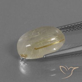 Quartzo Rutilo Luz amarela Natural 4.11ct, oval, Transparente