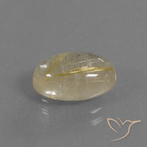 Quartzo Rutilo Amarelo Toscana Natural 3.92ct, oval, Transparente