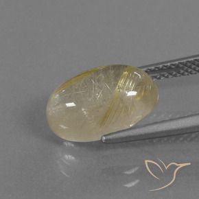 Quartzo Rutilo Amarelo Toscana Natural 3.92ct, oval, Transparente