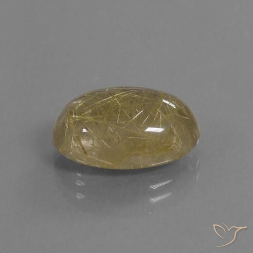 Quartzo Rutilo Amarelo Terroso Natural 7.75ct, oval, Transparente