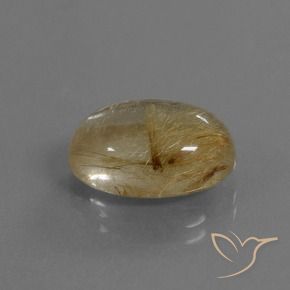 Quartzo Rutilo Castanho Dourado Muito Claro Natural 8.05ct, oval, Transparente