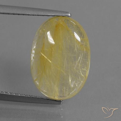 5.21ct Natural ouro brilhante Quartzo Rutilo, oval, Transparente