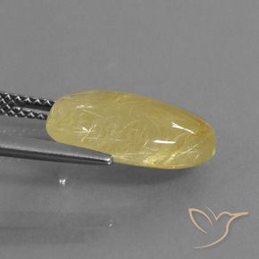 Quartzo Rutilo ouro brilhante Natural 5.21ct, oval, Transparente