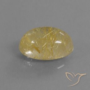 Quartzo Rutilo Amarelo Terroso Natural 5.72ct, oval, Transparente