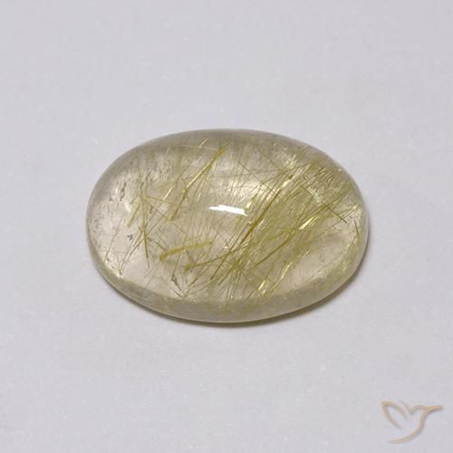 4.97ct Natural Luz amarela Quartzo Rutilo, oval, Transparente