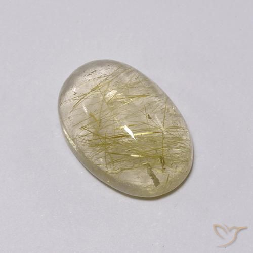 Quartzo Rutilo Luz amarela Natural 4.97ct, oval, Transparente