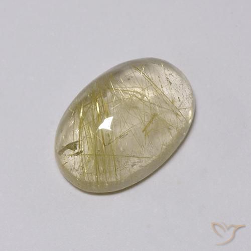 Quartzo Rutilo Luz amarela Natural 4.97ct, oval, Transparente