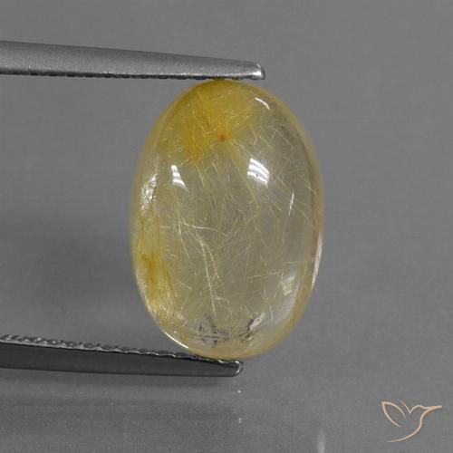 4.79ct Natural Amarelo Toscana Quartzo Rutilo, oval, Transparente