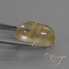Quartzo Rutilo Castanho Dourado Muito Claro Natural 5.58ct, oval, Transparente