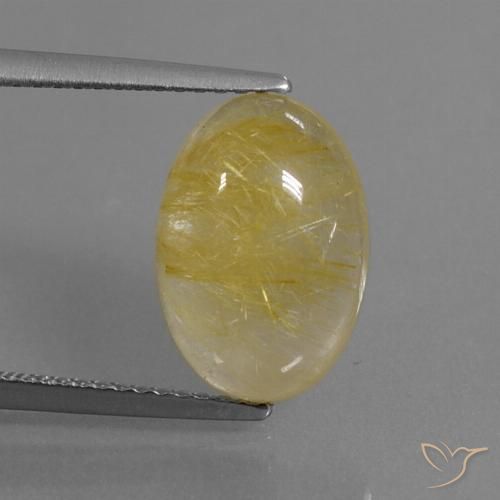 5.06ct Natural ouro brilhante Quartzo Rutilo, oval, Transparente