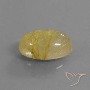 Quartzo Rutilo ouro brilhante Natural 5.06ct, oval, Transparente