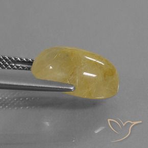 Quartzo Rutilo ouro brilhante Natural 5.06ct, oval, Transparente