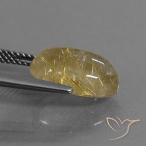 Quartzo Rutilo Castanho Dourado Muito Claro Natural 4.81ct, oval, Transparente