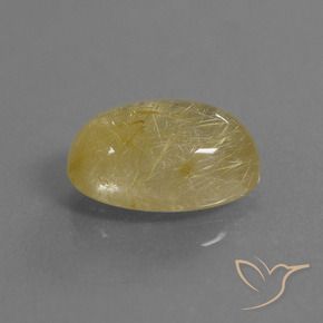 Quartzo Rutilo ouro amarelado Natural 5.47ct, oval, Transparente