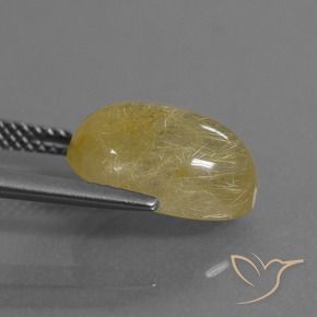 Quartzo Rutilo ouro amarelado Natural 5.47ct, oval, Transparente