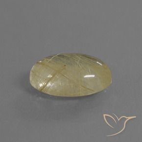 Quartzo Rutilo Castanho Dourado Muito Claro Natural 4.05ct, oval, Transparente