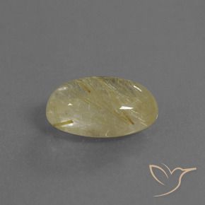 Quartzo Rutilo Luz amarela Natural 3.59ct, oval, Transparente