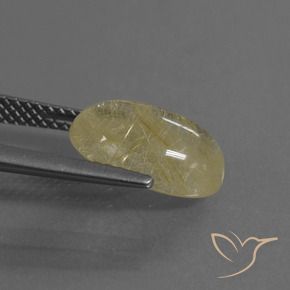 Quartzo Rutilo Luz amarela Natural 3.59ct, oval, Transparente