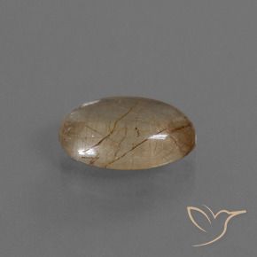 Quartzo Rutilo Castanho Tawny Muito Claro Natural 3.06ct, oval, Transparente
