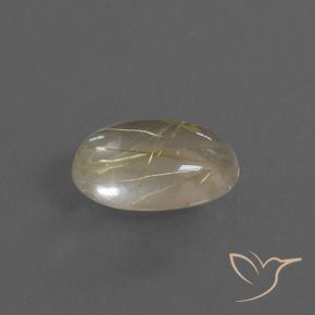 Quartzo Rutilo Castanho Dourado Muito Claro Natural 3.27ct, oval, Transparente