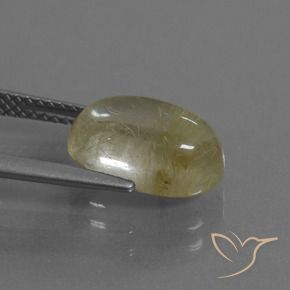 Quartzo Rutilo Luz amarela Natural 4.09ct, oval, Transparente