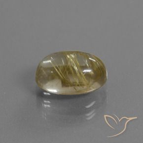 Quartzo Rutilo Castanho Dourado Muito Claro Natural 4.38ct, oval, Transparente