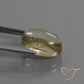 Quartzo Rutilo Castanho Dourado Muito Claro Natural 4.38ct, oval, Transparente