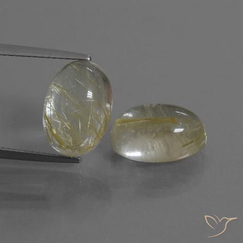 11.22ctw Natural Luz amarela Quartzo Rutilo, oval, Transparente