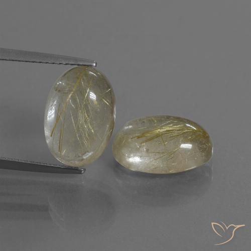 10.24ctw Natural Amarelo Toscana Quartzo Rutilo, oval, Transparente