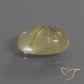 Quartzo Rutilo Castanho Dourado Muito Claro Natural 5.19ct, oval, Transparente