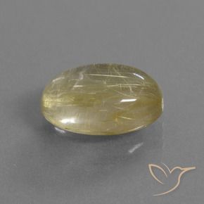 Quartzo Rutilo Castanho Dourado Muito Claro Natural 4.99ct, oval, Transparente
