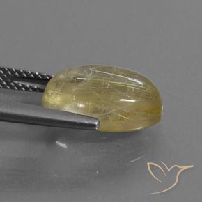 Quartzo Rutilo Castanho Dourado Muito Claro Natural 4.99ct, oval, Transparente