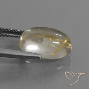 Quartzo Rutilo Luz amarela Natural 5.34ct, oval, Transparente