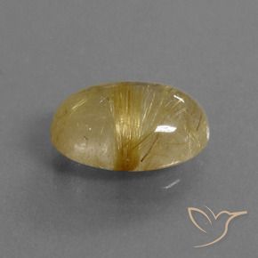 Quartzo Rutilo Castanho Dourado Muito Claro Natural 4.68ct, oval, Transparente