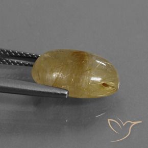 Quartzo Rutilo Castanho Dourado Muito Claro Natural 4.68ct, oval, Transparente