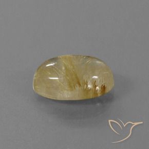 Quartzo Rutilo Castanho Dourado Muito Claro Natural 4.57ct, oval, Transparente